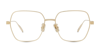 Givenchy Gold Square Glasses In Gold