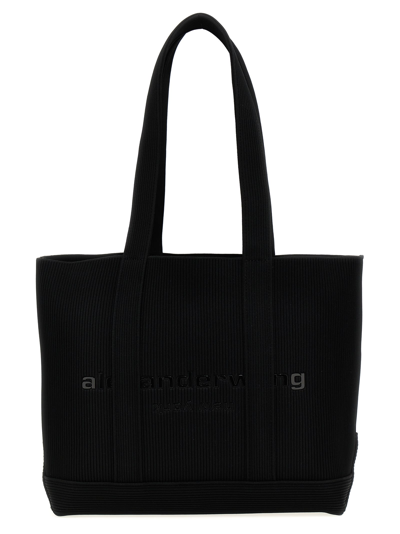 Alexander Wang Knit Medium Shopping Bag In Black
