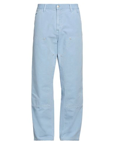 Carhartt Man Pants Light Blue Size 34w-32l Organic Cotton