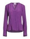 Merci .., Woman Shirt Mauve Size S Acetate, Viscose In Purple