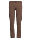 Siviglia Man Pants Brown Size 33 Cotton, Elastane