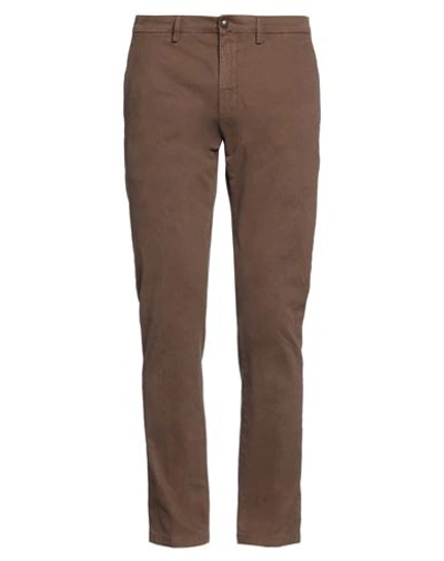 Siviglia Man Pants Brown Size 33 Cotton, Elastane