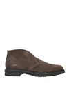 Rogal's Man Ankle Boots Cocoa Size 12 Soft Leather In Grey