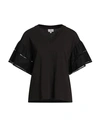 Woolrich Lakeside T-shirt Woman T-shirt Black Size S Cotton