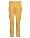 Dondup Man Pants Marigold Size 31 Cotton, Lyocell, Elastane In Yellow