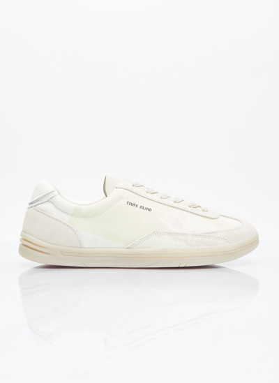 Stone Island Rock Sneakers Ivory In Cream