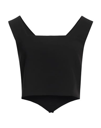 Hanita Woman Top Black Size Xxs Polyester, Elastane