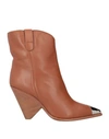 The Seller Woman Ankle Boots Tan Size 11 Soft Leather In Brown