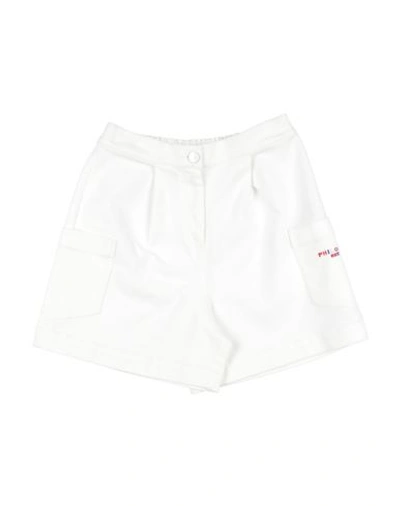 Philosophy Di Lorenzo Serafini Babies'  Toddler Girl Shorts & Bermuda Shorts White Size 4 Cotton, Elastane