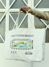 SPACE AVAILABLE OCEAN MAPPING TOTE BAG