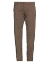Siviglia Man Pants Brown Size 42 Cotton, Elastane