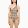 BURBERRY BURBERRY VINTAGE CHECK ONE-SHOULDER COSTUME