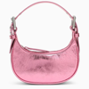 By Far Mini Soho Metallic Shoulder Bag In Pink