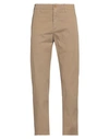 Department 5 Man Pants Camel Size 32 Cotton, Elastane In Beige