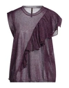 Manila Grace Woman Top Mauve Size L Viscose, Polyester In Purple