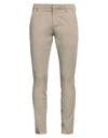 Dondup Man Pants Dove Grey Size 32 Cotton, Elastane In Grey