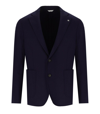 Manuel Ritz Blue Single Breasted Jacket In Blue