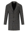 Manuel Ritz Melange Grey Single Breasted Coat In Gray