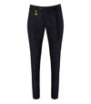 Manuel Ritz Slim Fit Melange Blue Pants In Blue