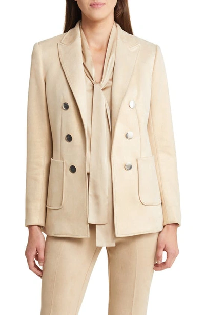 Anne Klein Faux Double Breasted Blazer In Yellow