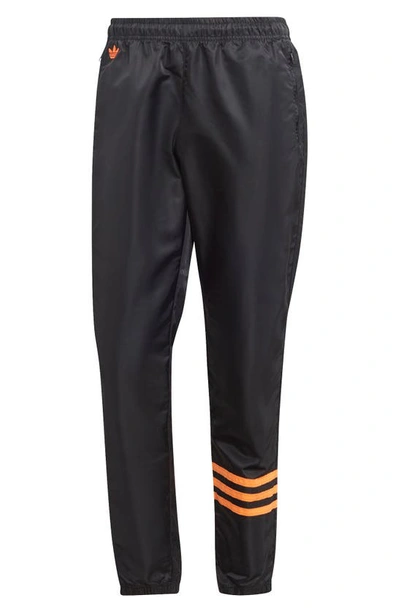 Adidas Originals Track Pant In Black Orange
