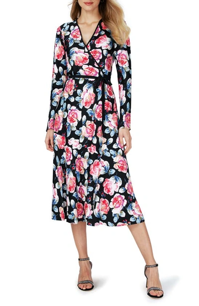 Diane Von Furstenberg Anika Long Sleeve Wrap Dress In Fortune_rose_med