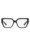 Dolce & Gabbana Logo-plaque Square-frame Glasses In Black