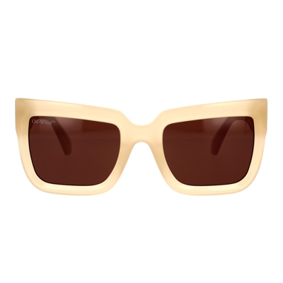 Off-white Sunglasses In Brown
