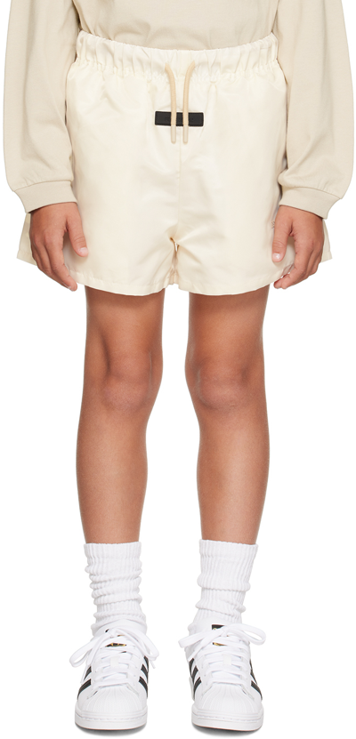 Essentials Kids Off-white Patch Shorts In Cloud Dancer