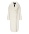 Stand Studio Genevieve Double-breasted Faux-fur Coat In White