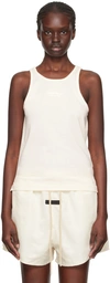 ESSENTIALS OFF-WHITE BONDED TANK TOP