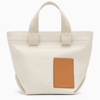 Il Bisonte Ivory Hand Bag In Canvas In Beige