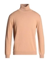 BELLWOOD BELLWOOD MAN TURTLENECK CAMEL SIZE 40 COTTON, WOOL, CASHMERE