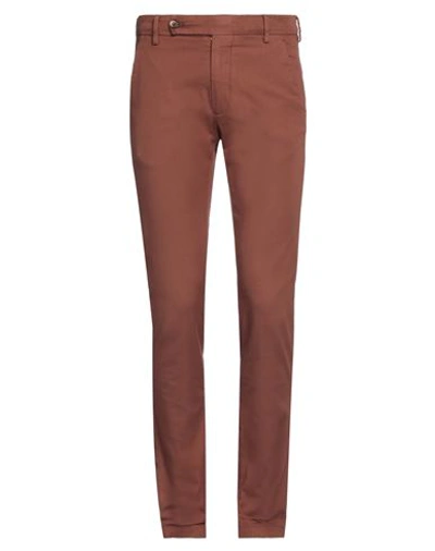 Berwich Man Pants Brown Size 28 Cotton, Lyocell, Elastane In Brown