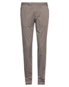 Santaniello Man Pants Taupe Size 38 Cotton, Elastane In Grey
