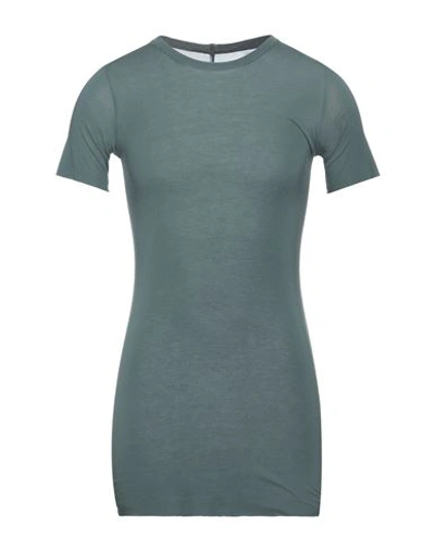 Rick Owens Man T-shirt Dark Green Size M Viscose, Silk In Green
