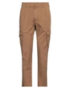 Grey Daniele Alessandrini Man Pants Camel Size 34 Cotton, Elastane In Beige