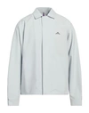Oamc Man Shirt Light Grey Size M Polyester, Silk