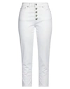 Dondup Woman Jeans White Size 27 Cotton, Elastomultiester, Elastane