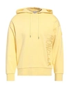 Moncler Man Sweatshirt Yellow Size S Cotton, Polyester
