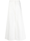 Jil Sander High Waist Flared Cut Jeans In White