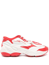 REEBOK LTD X KANGHYUK WHITE AND RED DMX RUN 6 MODERN SNEAKERS