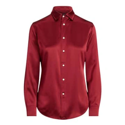 Ralph Lauren Womenswear Long Sleeve Button Silky Shirt