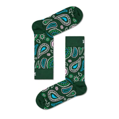 Happy Socks - Paisley Socks In Green P000086
