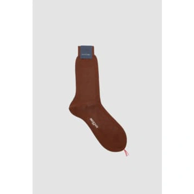 Bresciani Cotton Short Socks Bruciato/adriatico