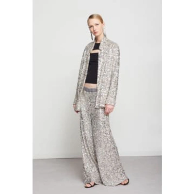 Ottod'ame Sequin Trousers In Metallic