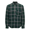 ONLY & SONS LIFE CHECK SHIRT IN DARKEST SPRUCE