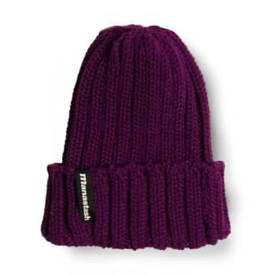 Manastash 90's Logo Beanie Ii In Purple