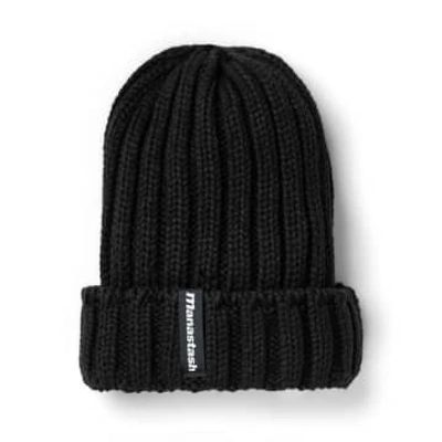 Manastash 90's Logo Beanie Ii In Black