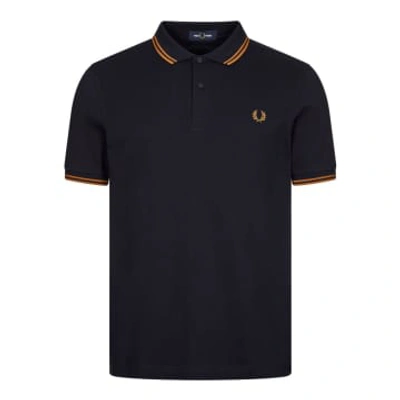 Fred Perry Twin Tipped Polo Shirt In Navy